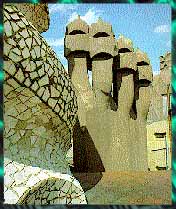 Azotea de Casa Mil� o la pedrera con singulares elementos