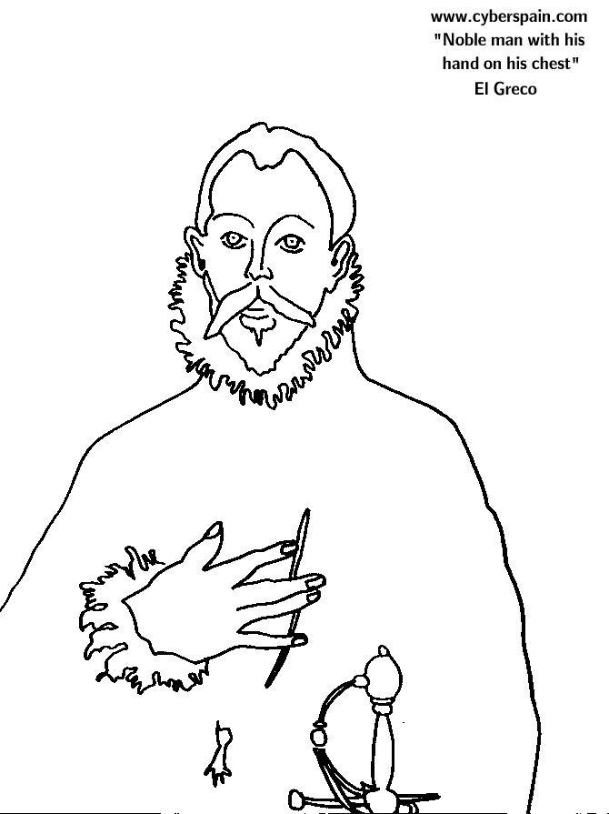 The Noble Man with a hand on his chest